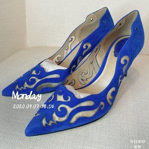 Rene Caovilla laser-cut pointed toe pumps,, NEW